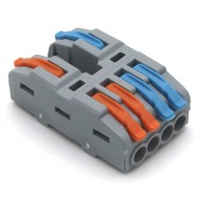 Κλέμμα ταχείας αυτόματης σύνδεσης καλωδίων 2 Εισόδων-4 Εξόδων 0,08-4mm² 32A 8-4864